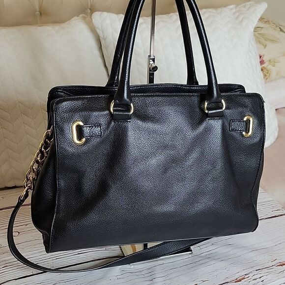 MICHAEL Michael Kors Large Black Leather Shoulder Bag - Picture 6 of 10